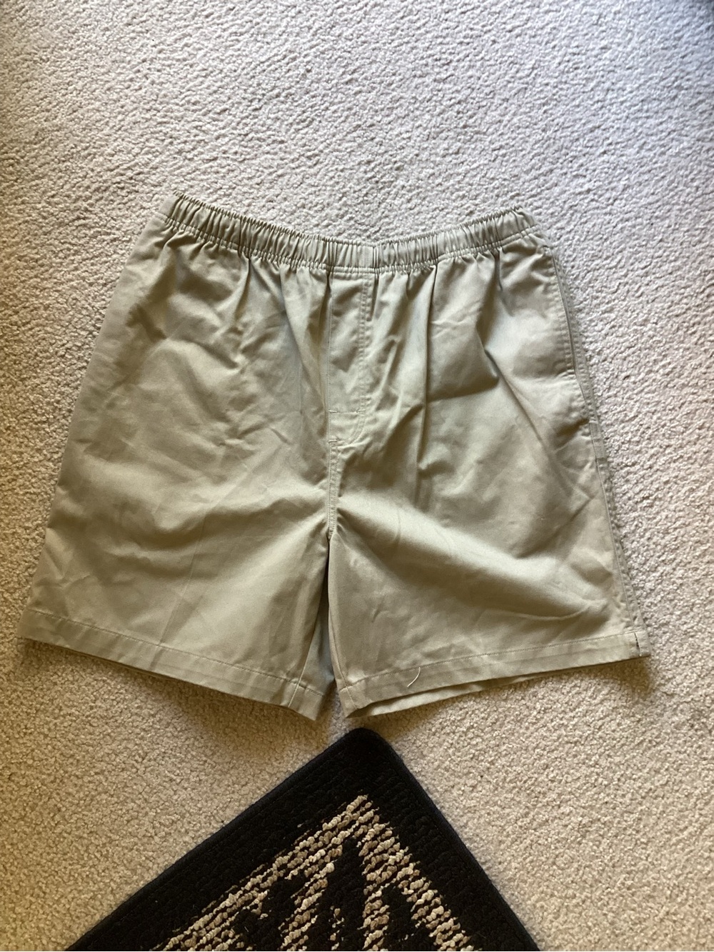 Puritan Men's Light Khaki Flat Front Elastic-Waist Shorts